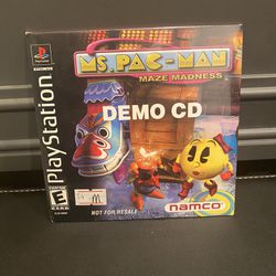 Ms. Pac-Man: Maze Madness Demo Sony Playstation 1 Not For Resale New Sealed RARE
