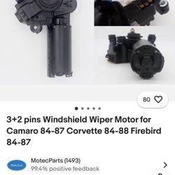 WAI WPM175 3+2 pins Windshield Wiper Motor for Camaro 84-87 Corvette 84-88 Firebird 84-87