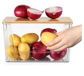 Pantry Organizer and Storage Stackable Kitchen Pantry Basket for Onion, Potato, Vegetable, Produce