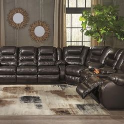 [SPECIAL] Vacherie Chocolate Reclining Sectional

