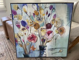 Large abstract floral art