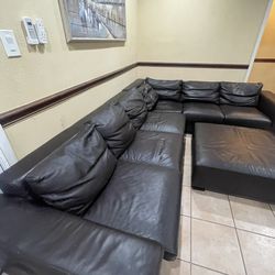 3 Piece Sectional Leather Couch