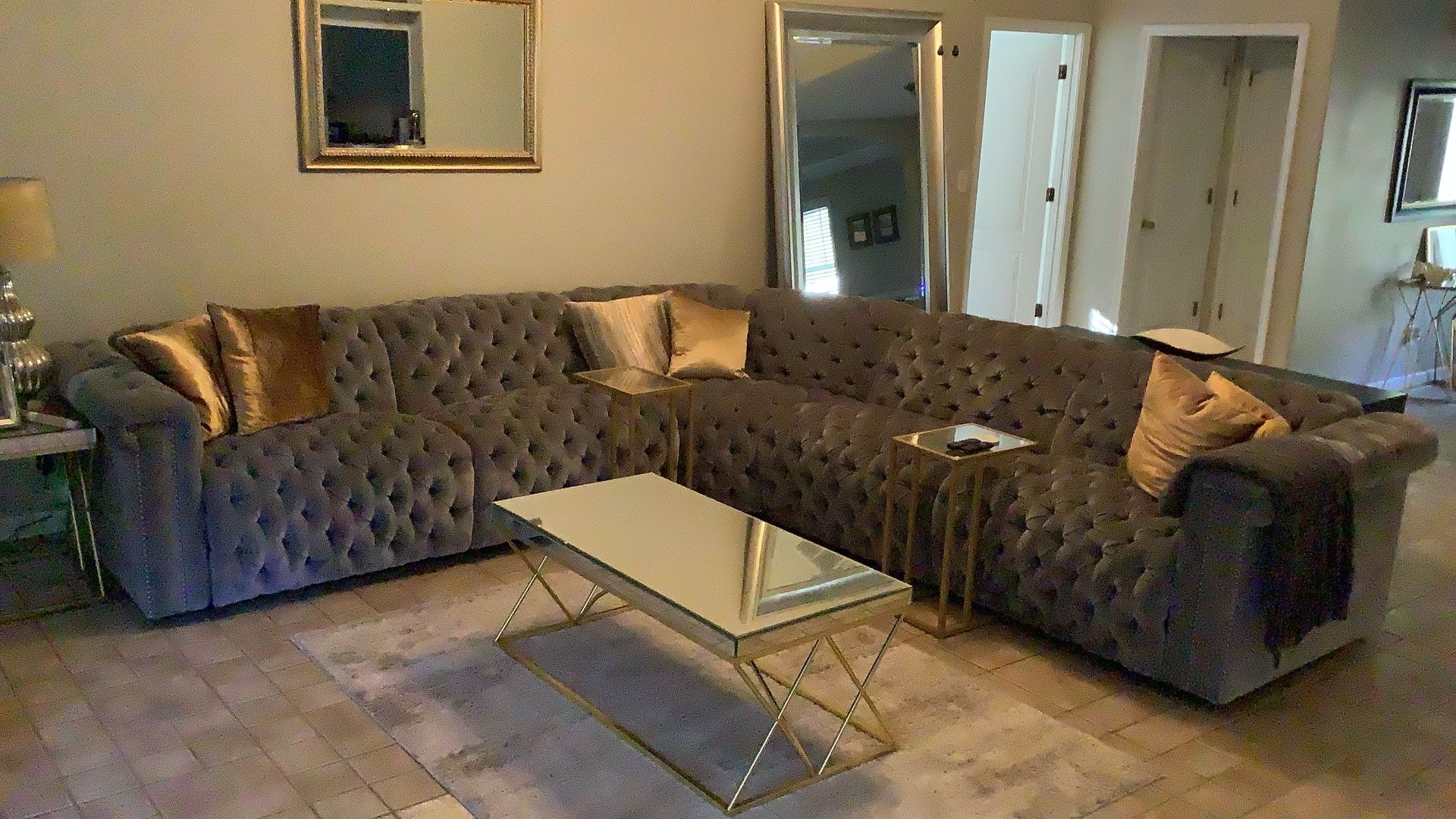 7 Piece Luxury Charcoal Gray Power Reclining Sectional