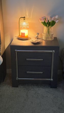 Grey Modern Nightstand