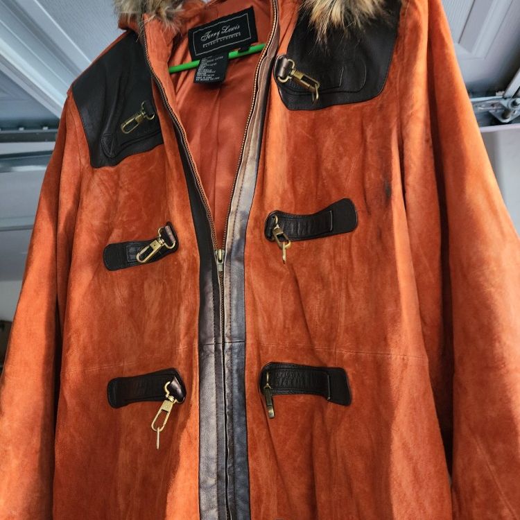 Orange Suede Coat