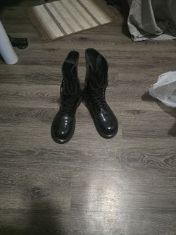 Old School Polished Army Jump Boots