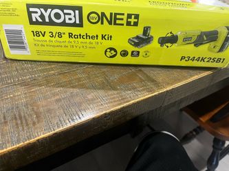 Ryobi 18V ONE+ 3/8" Ratchet Kit