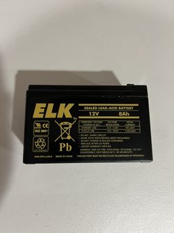 Elk Sealed Lead-Acid Battery 12v 8ah NEW