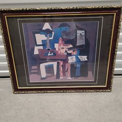 Pablo Picasso "Three Musicians" Framed Print - Classic Cubist  Artwork
