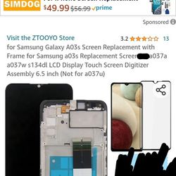 Samsung Galaxy A03s Screen Replacement PLUS Two Screen Protectors 