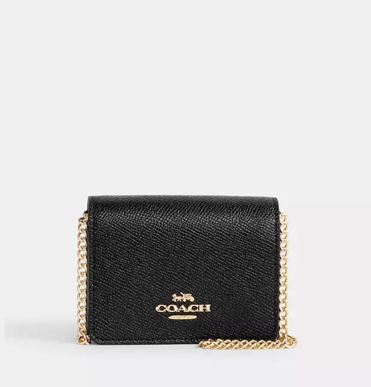 Coach Women’s Black Mini Wallet On A Chain