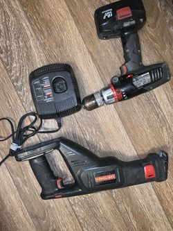 Craftsman hammer drill and Sawsaw with battery and charger