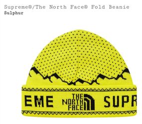 DS SUPREME FW18 THE NORTH FACE FOLD BEANIE SULPHUR ***BRAND NEW***