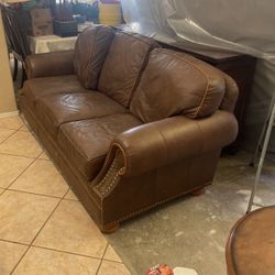 Thomasville leather sofa