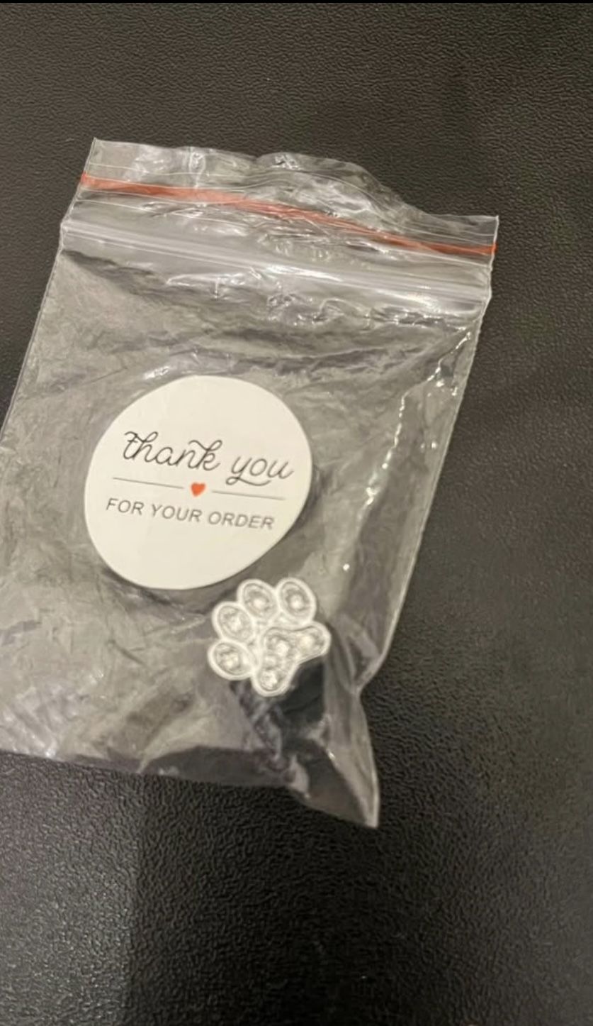 Bling Paw Print Croc Charm