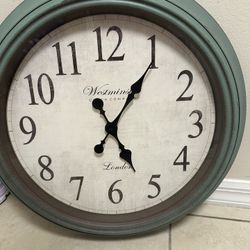 Seafoam Green Wall Clock