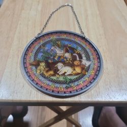 Glassmasters Stained Glass Art Suncatcher Rock-A-Bye Nursery ABC's Glass USA