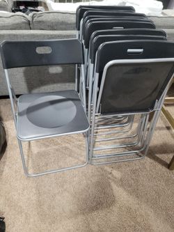 Set of 10 Black Chairs