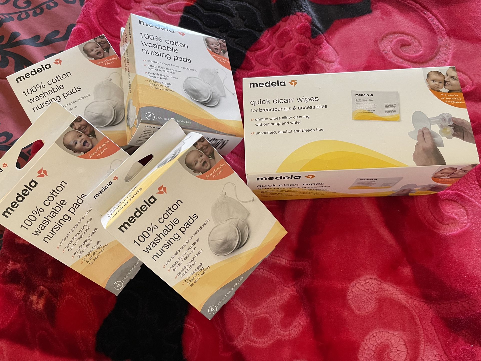 Newborn Bundle Medela Quick Clean Wipes And Re Useable Breast Pads 