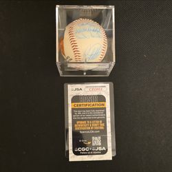 Multi-Signed Baseball JSA COA (Duke Snider, Ron Santo, Willie Randolph, Ed Kranepool)
