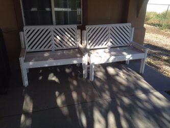 Wood bench