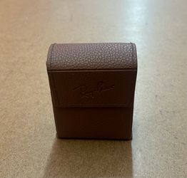 RAY BAN 😎 Sunglasses BROWN Leather CASE For FOLDABLE Sunglasses 👀 (please read description)