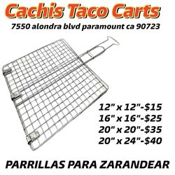 parrillas para zarandear diferentes tamaños