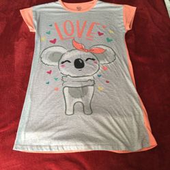 Long Girl Kids Pj Dress.