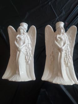 1991 Sittre Ceramic Angel Candle Holder (2)