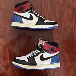 Fragment x Union x Air Jordan 1 High OG “Varsity Red” Size 8