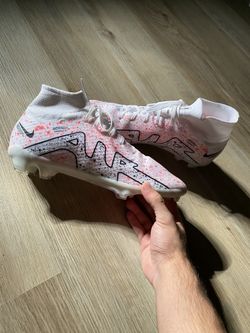Nike Air Zoom Mercurial Superfly 9 Elite FG Firm Ground Soccer Cleats - White/Pink/Black