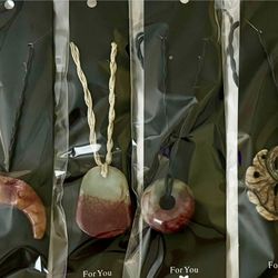 Hand Made Adjustable Corded Necklaces With Stone Pendant Lot Of 6 (pkg 5)