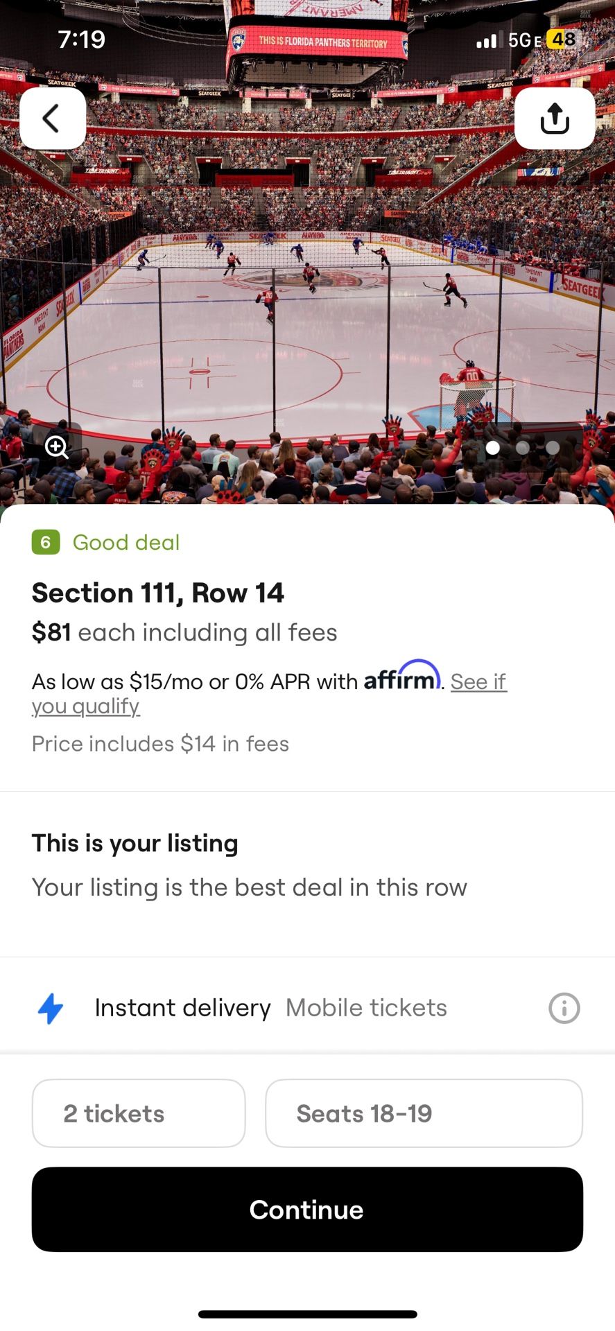 Florida Panthers Tickets