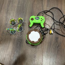 TMNT Plug And Play TV Game + 4 Ninja Turtle Figures 