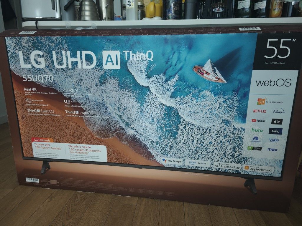 TV! LG UHD AI ThinQ 55UQ70, 55''