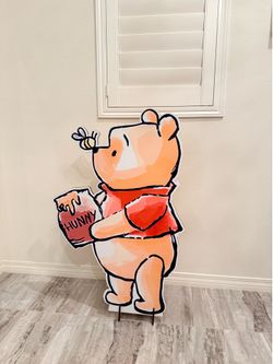 Winnie the Pooh Party Prop Birthday Party Baby Shower Disney Winnie the Pooh Bear Hunny Cartoon Animal Theme Prop with Stand 36”