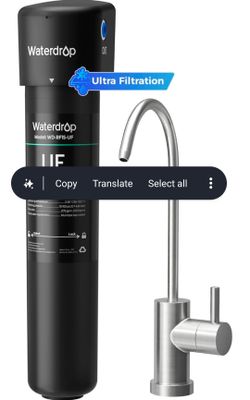 Waterdrop 15UB-UF 0.01 μm Ultra Filtration Under Sink Water Filter System, Reduces Lead