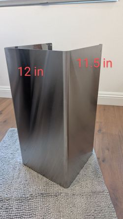 Range hood duct cover stainless steel