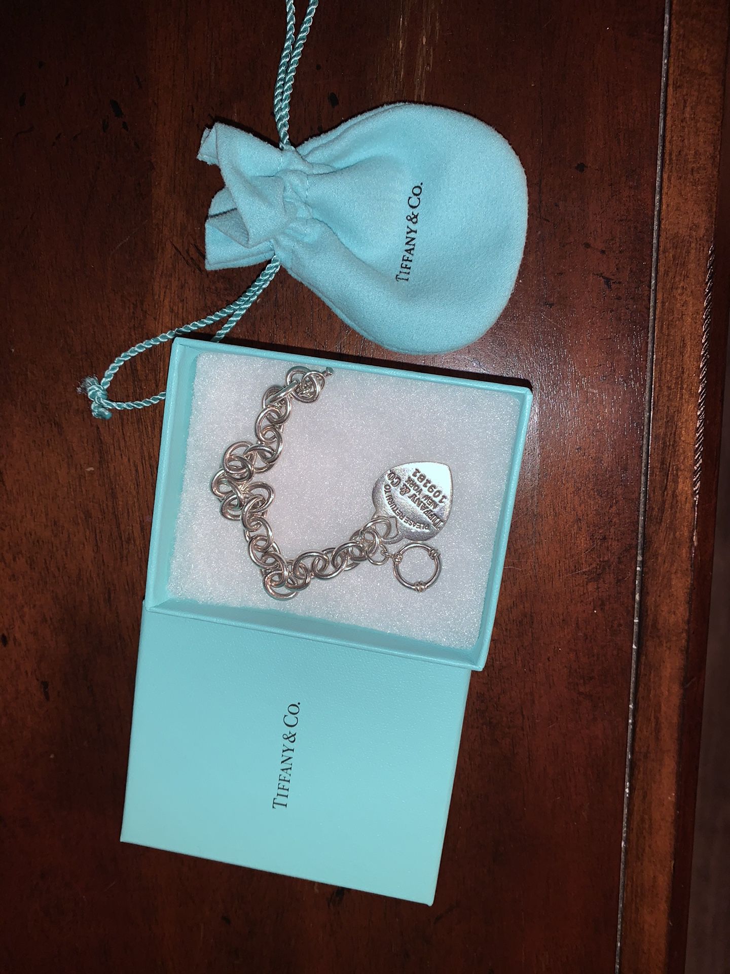 Tiffany charm heart bracelet
