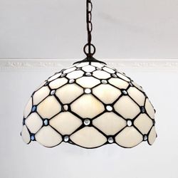 Tiffany-Style Stained Glass Pendant Light