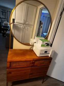 CB2 cabinet with mirror