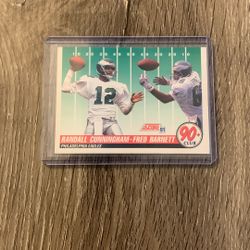 Original 1991 Randall Cunningham Score card