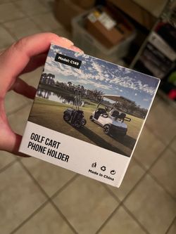 Golf car phone holder
