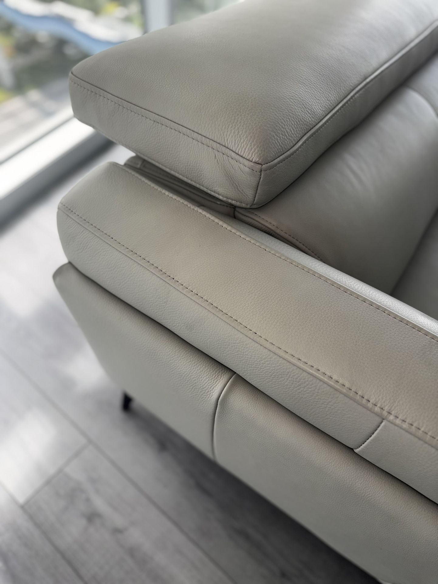 Scan Design Top Grain Leather Sofa And Loveseat