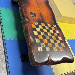 Chess Board Inlay Coffee Table