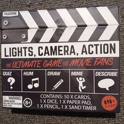 Paladone Lights, Camera,  Action Game For Movie Fans NIB