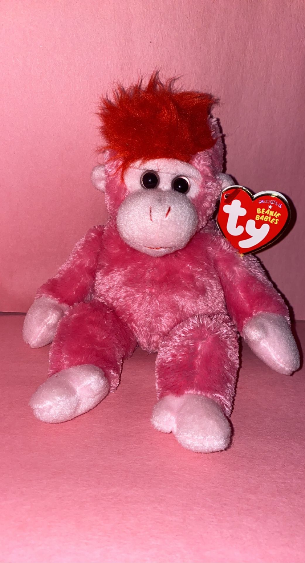 2013 Charmer The Pink Monkey Ty Beanie Baby 