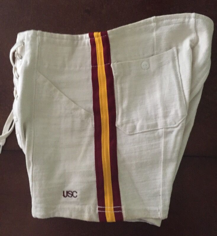 USC vintage lace up football shorts by Spanjian (rare) for Sale in