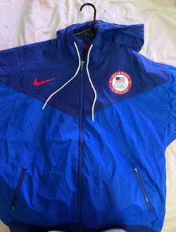 Nike Team USA Olympic Windrunner Jacket 2020 Blue Hooded Full Zip Men’s Large