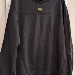 Kappa Men's-XXL  vintage Sweatshirt Black w/ plate logo